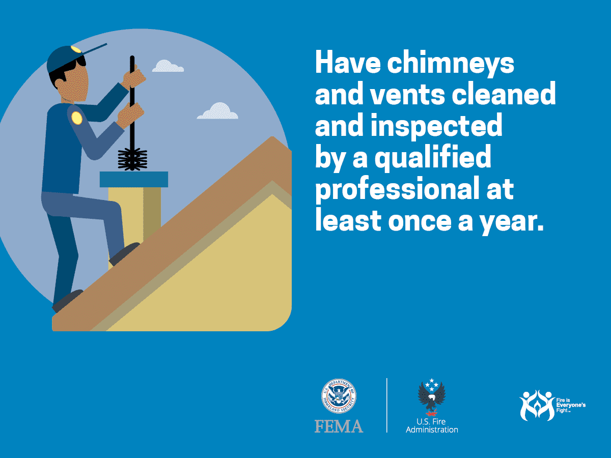 Read more about the article Have chimneys and vents cleaned at least once a year