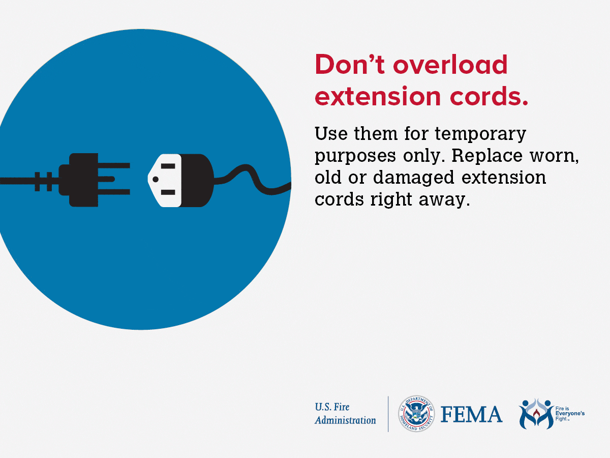 Don’t overload extension cords Northbridge Fire Department