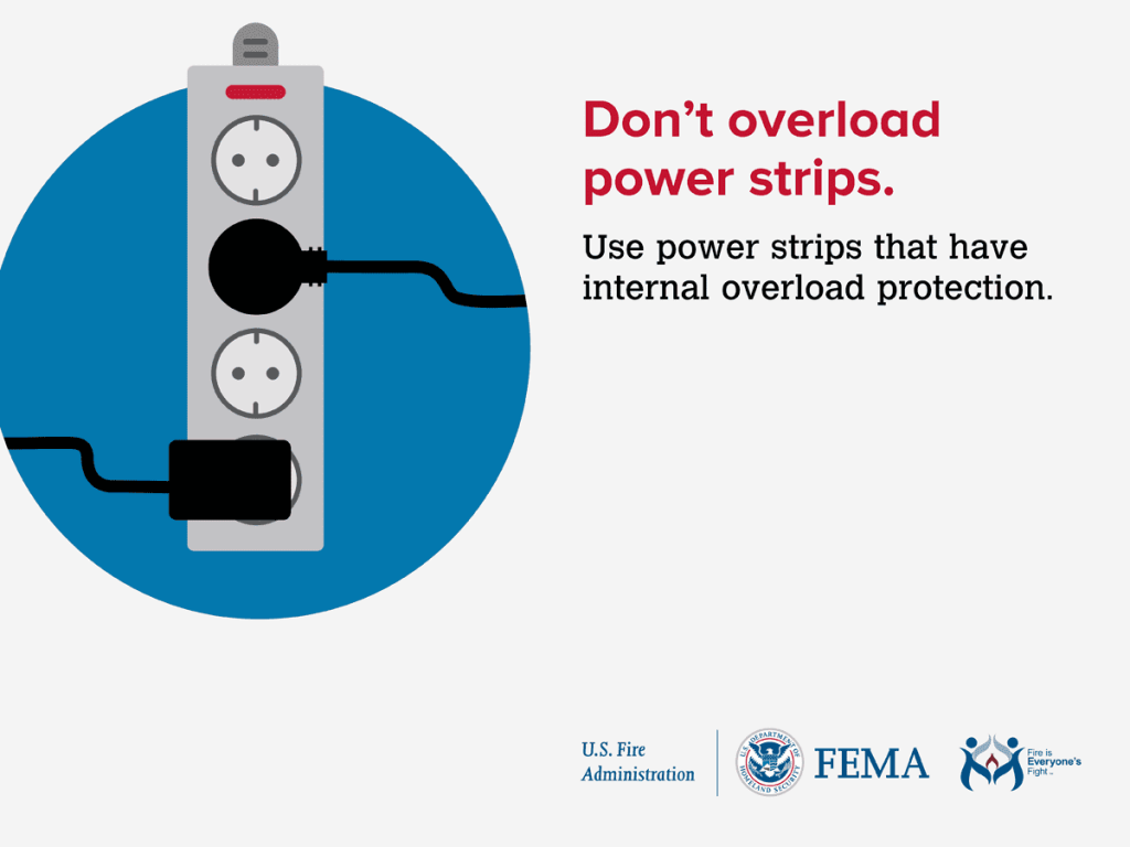 Don't overload power strips