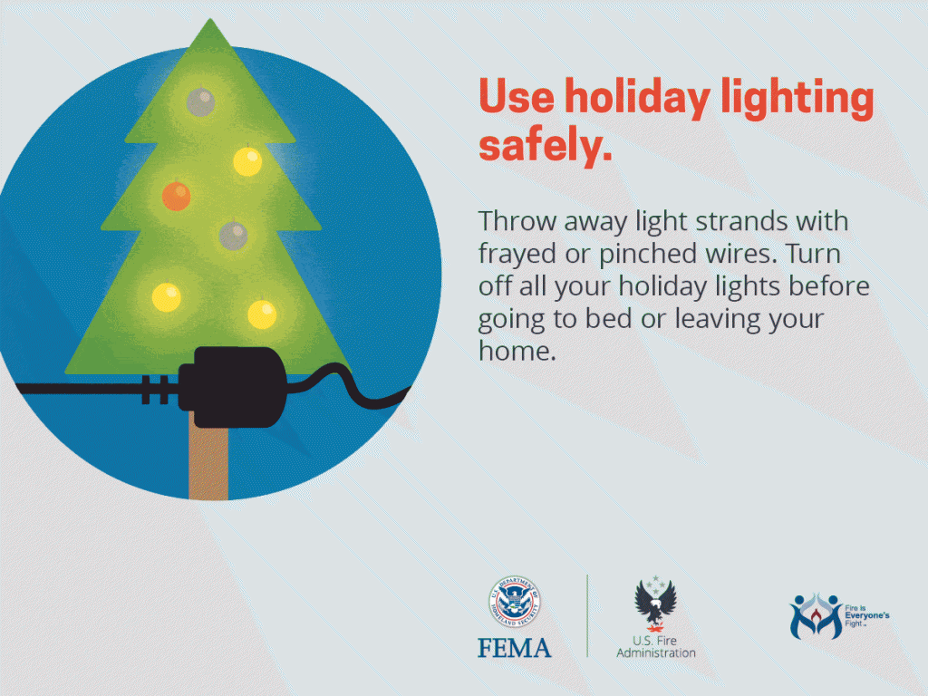 Use holiday lights safely