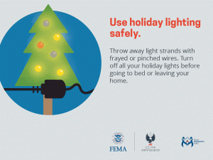 Use holiday lights safely